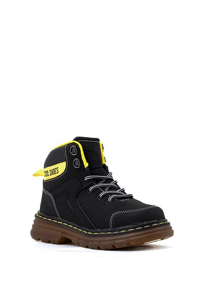 Cool Kids Black Cool Cane Filet Outdoor Boots for Boy