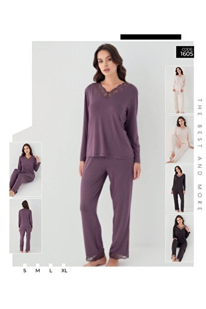 Olivera UZUN KOL KADIN PİJAMA TAKIMI DFN1605