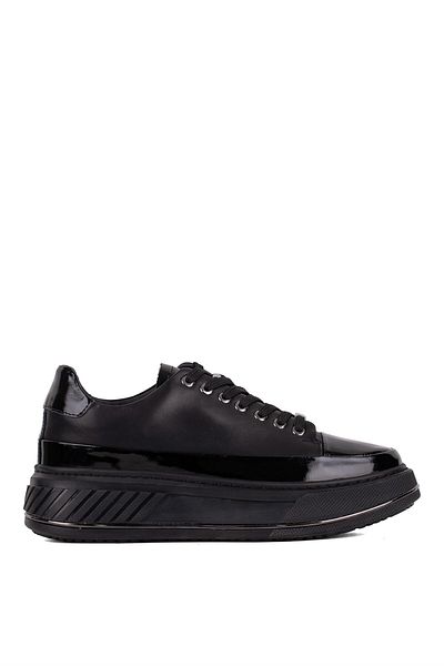 MARCOMEN 152-20199 Men's Black Genuine Leather Casual Shoes