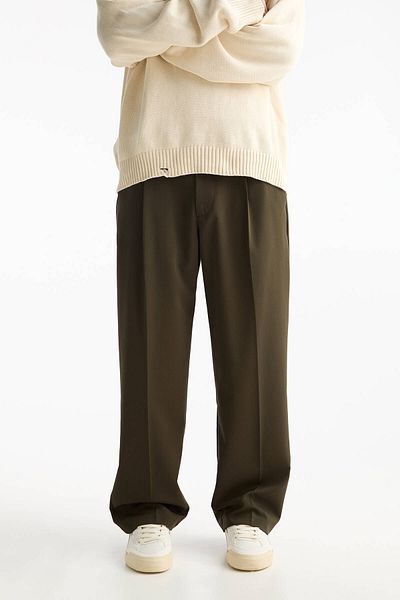 Pull & Bear Tailored fit wide-leg trousers