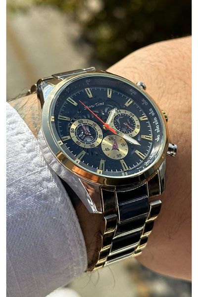Show Time Stainless Steel Men's Wrist Watch