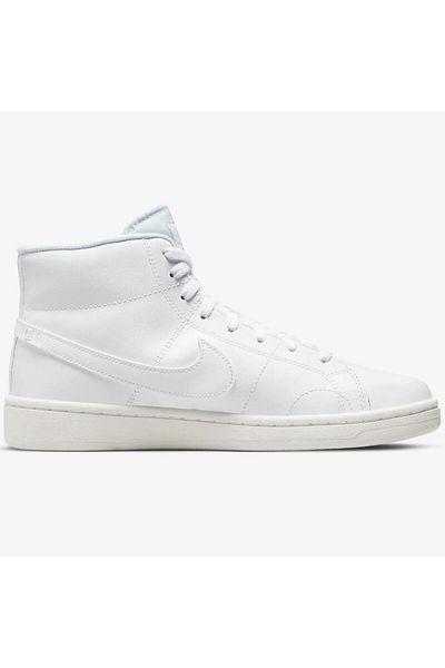 Nike Αθλητικά παπούτσια Court Royale 2 Mid White από γνήσιο δέρμα ψηλά στον αστράγαλο