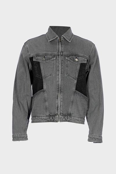 CROSS JEANS Regular Fit Anthracite Jean Jacket - C 4553-121