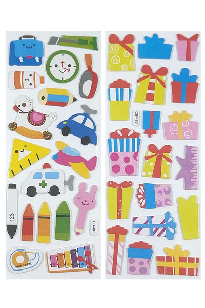 SİHİRLİ AYAKLAR 10 Set 150+ Sticker Sticker 3D Kids Colorful Book Notebook Sticker