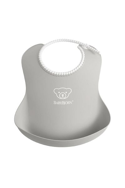 BabyBjörn Gray Soft Baby Bib
