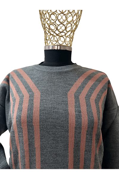 DAGBUTIK Crew Neck Short Slit Front Knitwear Tunik