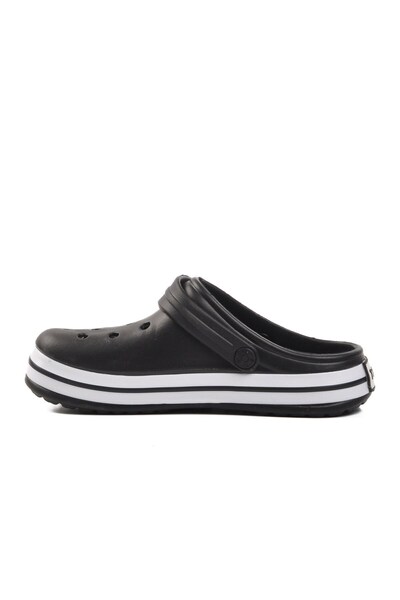 Evojean Siyah Anatomik Ortopedik Sabo Comfort Unisex Çocuk Terlik & Sandalet