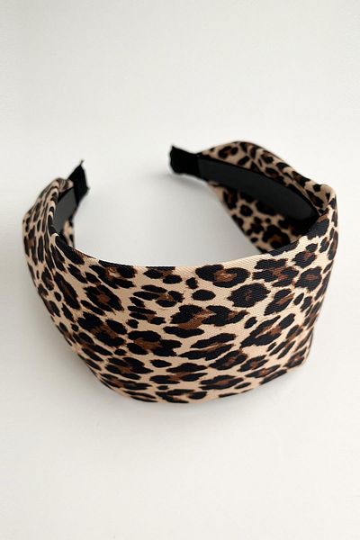 Modex Leopard Print Wide Band Shaped Crown (Width:7Cm)