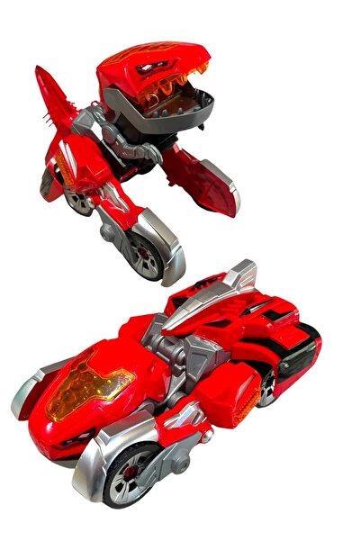 TRUST STORE PİLLİ IŞIKLI SESLİ MÜZİKLİ DÖNÜŞEBİLEN TREX DİNAZOR KIRMIZI RENK