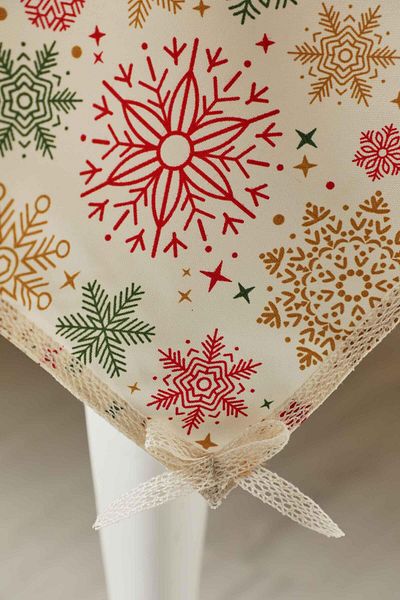Aisha's Design Lace Tablecloth with Christmas Motif - M-18