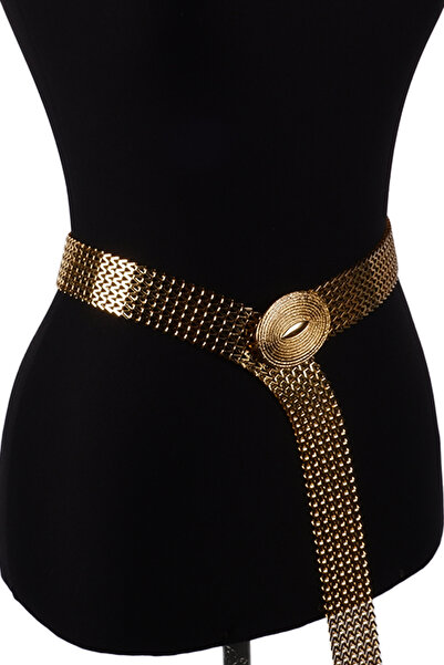 Limelia Caftan de mireasa - metal, centura Bindall, auriu pentru noaptea henna