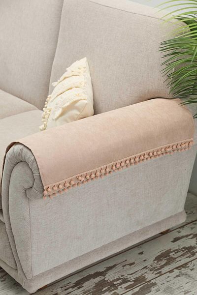 Aisha's Design 65X55 cm 2-Piece Armrest Set with Pompom - Kc-6