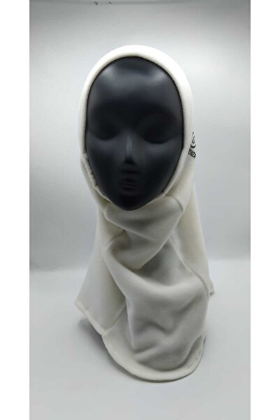 Differenza Ecru Color Thermal Fleece Hijab Hologram Bonnet