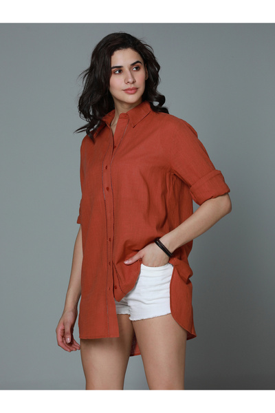 High Star By Styli Classic Oversized Spread Collar Casual Shirt