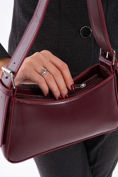 truvalıhelen Elegant Women's Handbag - Burgundy Lined and Zippered