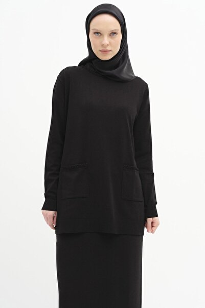 Tuğba Cepli Triko Tunik - Siyah