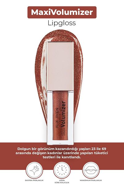 Alix Avien Maxivolumizer Lipgloss 219 - Foxy Red - Lasting and Moisturizing Lipstick - Plumping Effect