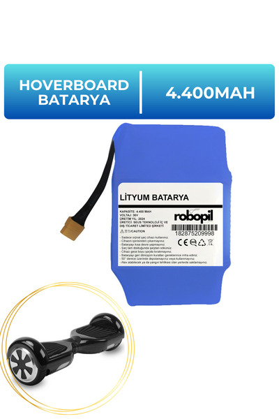 ROBOPİL Hoverboard Batarya 36v 4.400mah (ORJİNAL KAPASİTE) Hoverboard Bataryası