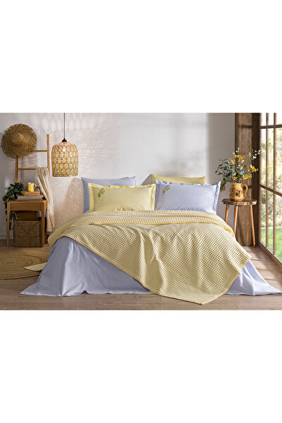 Özdilek Waffle Tek Kişilik Nakışlı Pike Takımı