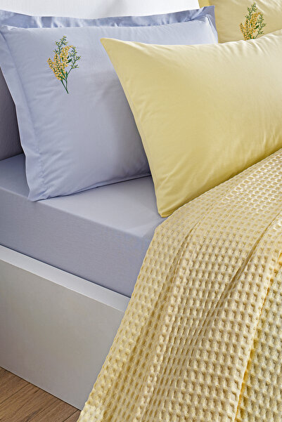 Özdilek Waffle Tek Kişilik Nakışlı Pike Takımı