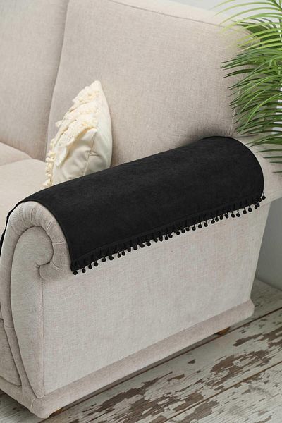 Aisha's Design 65X55 cm 2-Piece Armrest Set with Pompom - Kc-6