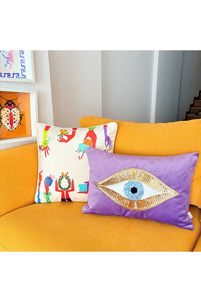 ge living New Year's Themed Velvet Throw Pillow Cover 45 cm X 45 cm