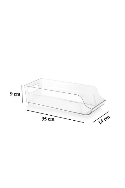 Pazar Kapısı Set of 3 Unbreakable Ultra Durable Refrigerator Bottle Organizer Organizer Box Transparent