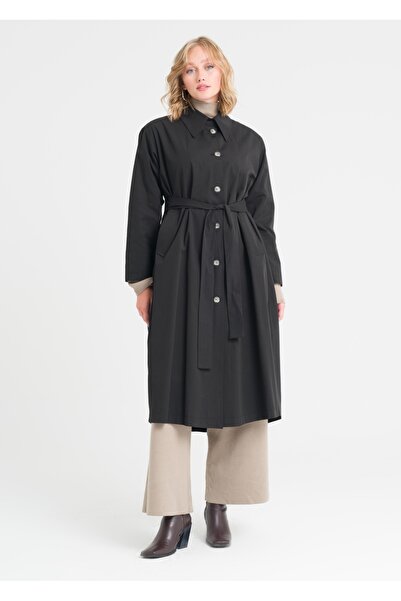 Armağan Düğme Kapama Kemerli Trençkot