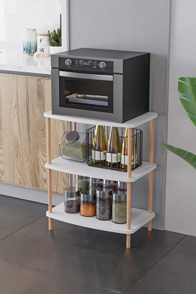 EGEMODÜLER Mutfak Standı Mutfak Rafı Mutfak Bangosu Çok Amaçlı Dolap Mikrodal...