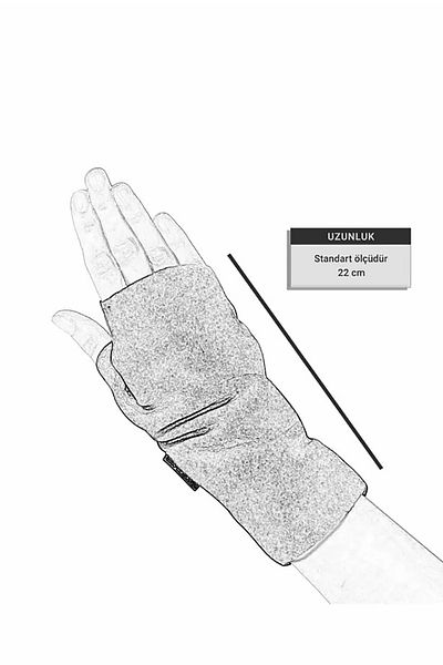 Cottonland Unisex WRISTIE Fingerless Fleece Gloves DARK GRAY
