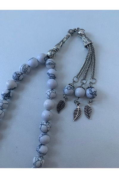 Gold Garden White Howlite Stone Rosary and Bracelet