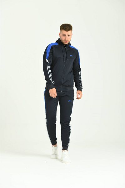 Cramp Spor Σετ ανδρική φόρμα Diver Navy Blue με κουκούλα στο μανίκι