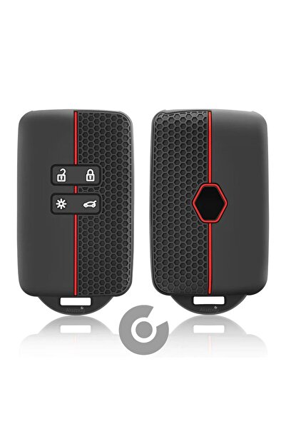 Alazpay Husă pentru chei din silicon pentru Clio 5 Megane E-tech Austral Kole...