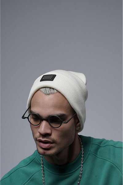 king brich Logo Detailed Braided Unisex Beret