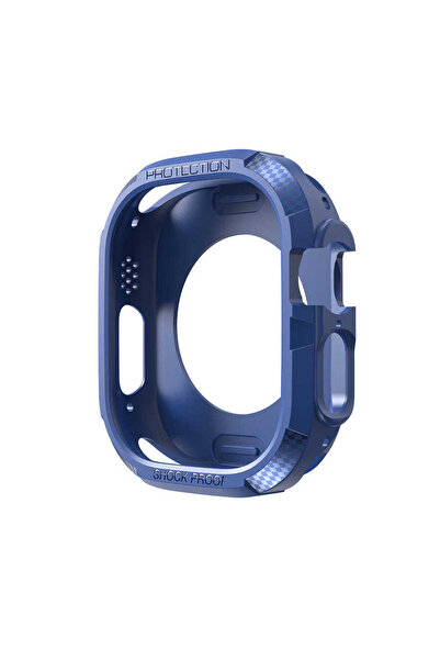kilifone iWatch Ultra 49mm Uyumlu Kasa Koruyucu Watch Gard 17 T24995 - Mavi