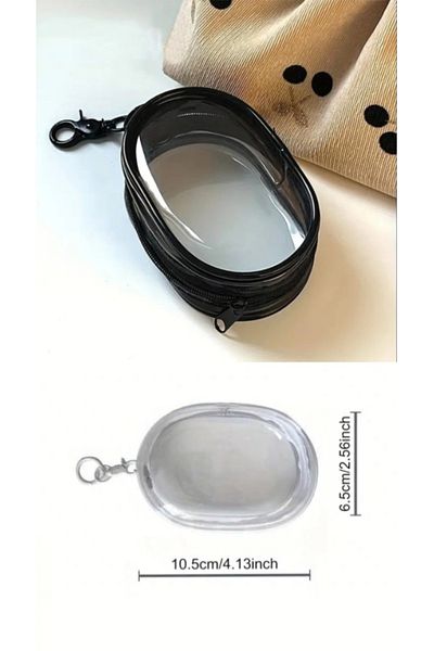 TATA CRAFT Transparent Bag Keychain Accessory -White-Mini Bag