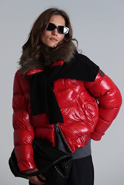 Lufian Daısy Kaztüyü Kadın Mont Koyu Kırmızı