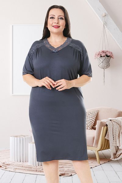 Bella Linda Cămașă de noapte clasică din viscoză de dimensiuni plus