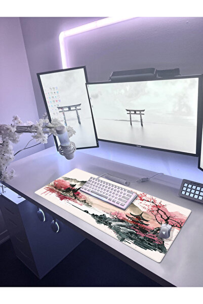 PORGE Gaming Mouse Pad 70x30 Mouse Pad XL Μεγάλο Ποντίκι Παίκτη Mousepad Τοπίο Mause Pad