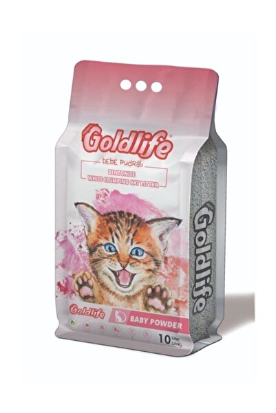 Goldlife Bebek Pudralı İnce Taneli Kedi Kumu 10 lt
