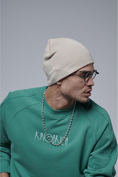 king brich Label Detailed Braided Thick Unisex Beret