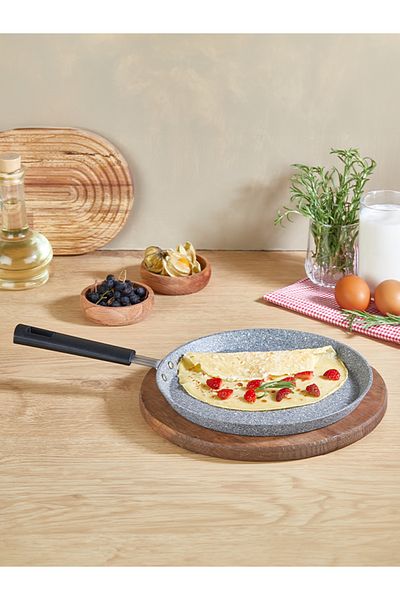 FALEZ Cost 24 cm Granite Gray Crepe Pan