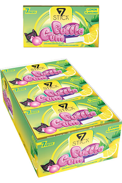 7 STICK Şekerli 7'li Limon Aromalı Sakız 14,5gr (24 ADET)