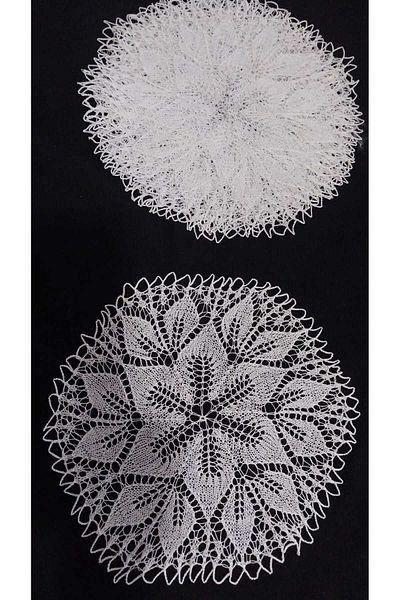 Papatyam 6Pcs Lace Bedroom Set - Hand Knitted Skewers Handwork, Vintage Thin Ip