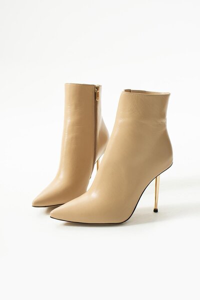 FOLLİNİ Kadın Hakiki Deri Bot Camel