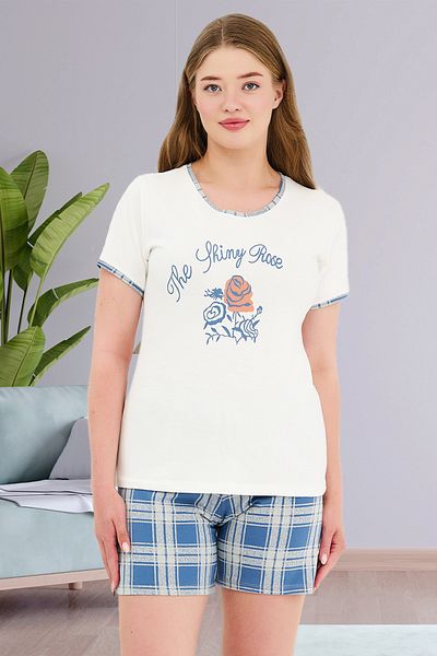 Bella Linda Set pijama damă cu pantaloni scurți din bumbac