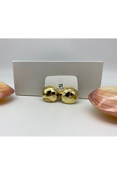 MAT STORE Gold Disco Ball Earrings