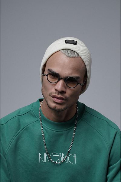 king brich Unisex Thick Plain Beret with Logo Label Detail