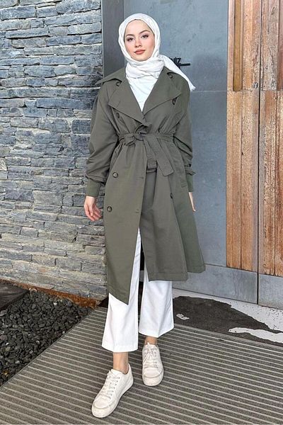 Oven Loop Trench Coat-Khaki