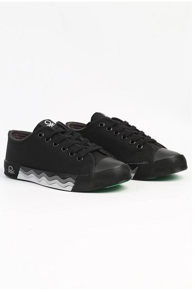 Benetton Bn-31048 Women's Black Sneakers